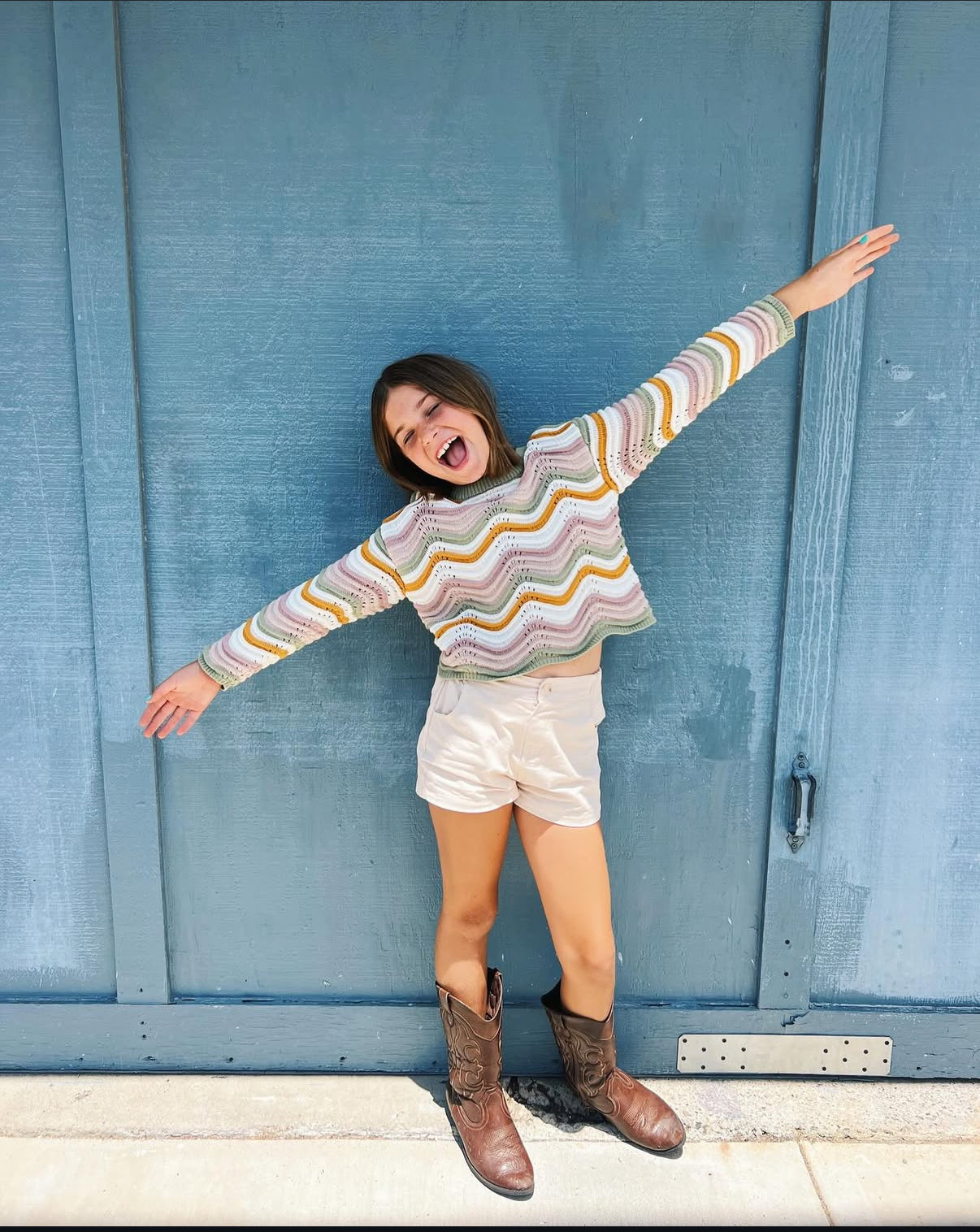 Wavy Knit Pull-Over