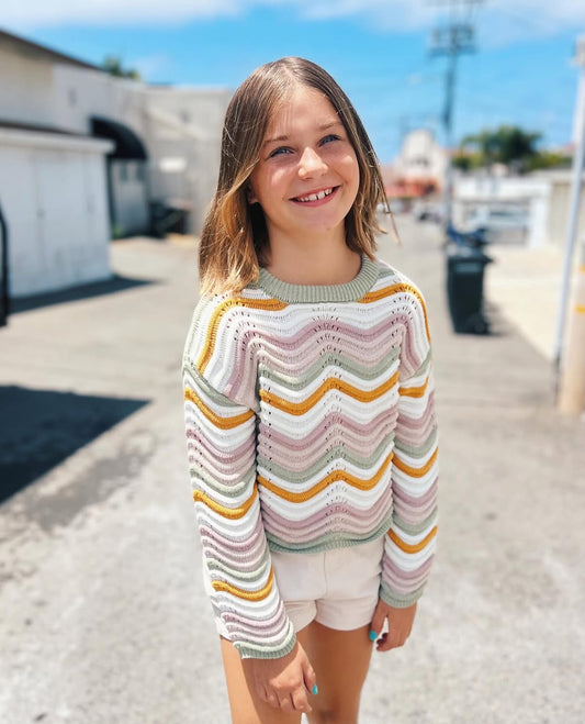 Wavy Knit Pull-Over