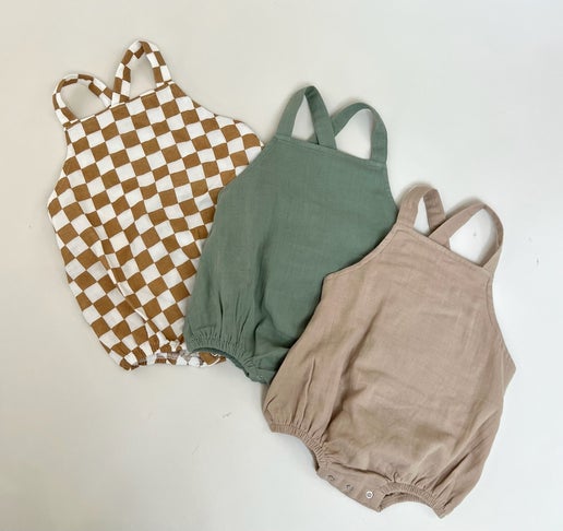 August Sunsuit in Checkerboard