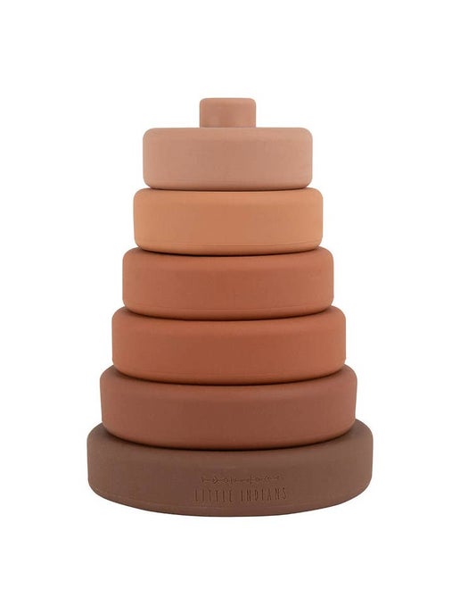Silicone Stacking Tower | Amber Brown