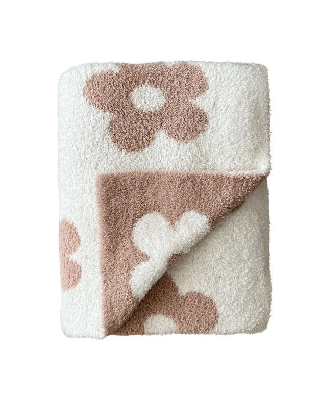Fuzzy Blanket | Blush Daisy