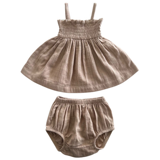 Smocked Set | Sand