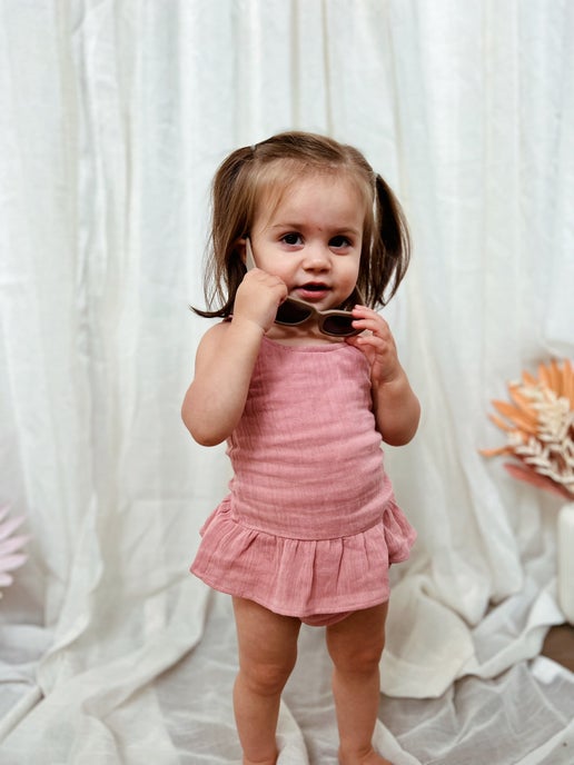Peplum Set in Rosy