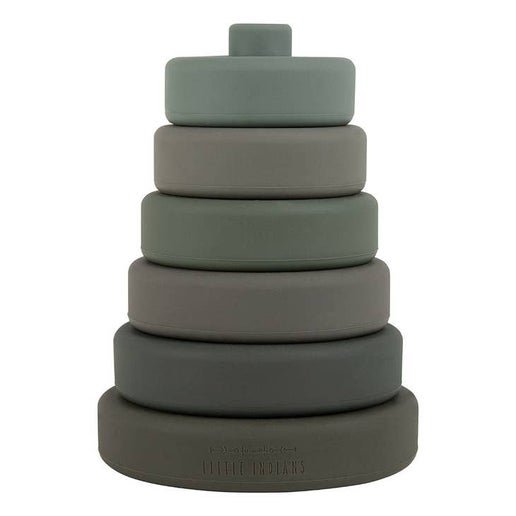 Silicone Stacking Tower | Dusty Olive